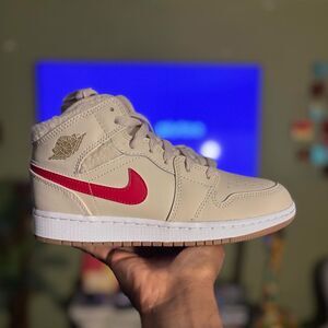 Air Jordan 1 Mid UTILITY Fleece Pearl White (GS)